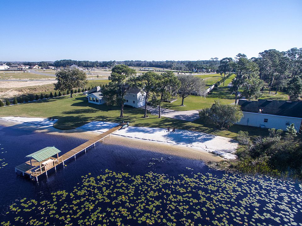 Aerial view of lakefront