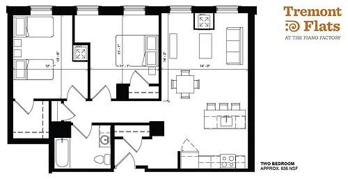 Floor plan Two Bedroom