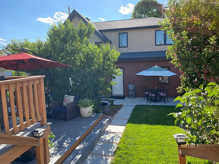 View of apartment and back yard from main house.