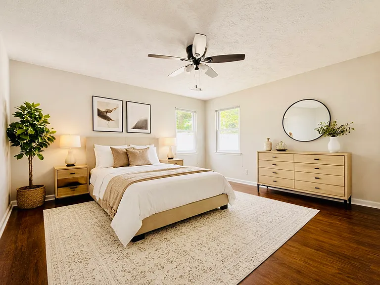 Primary bedroom on main level with ensuite bathroom