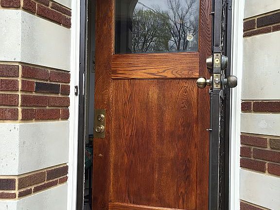 Original arched oak door