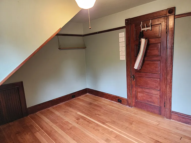 West bedroom (some personal items won't be part of rental). Full Size mattress available, bring your own frame if you want it.