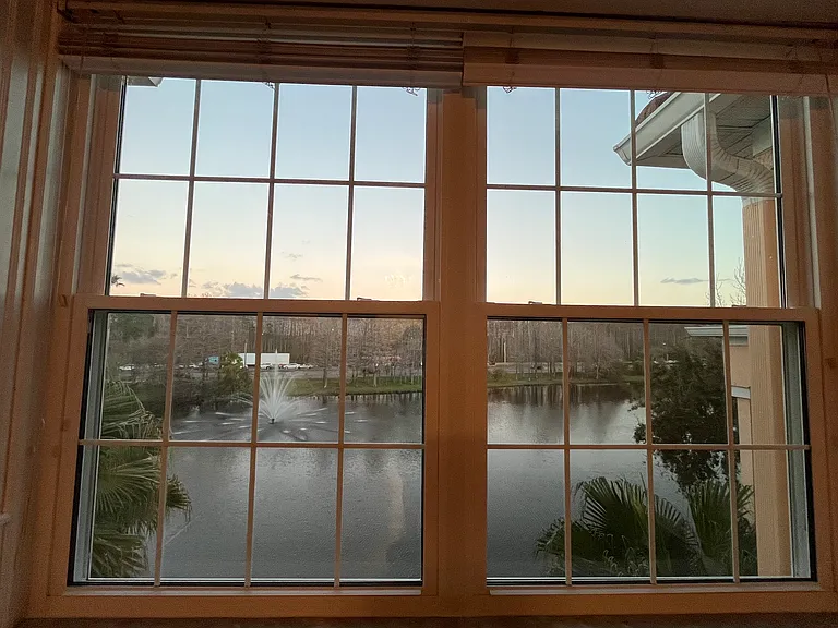 Lake view from inside unit