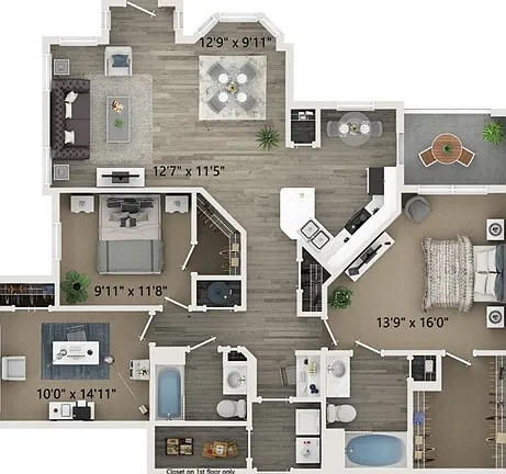 Three Bedroom Two Bath Floor Plan Three Bedroom Two Bath Floor Plan
