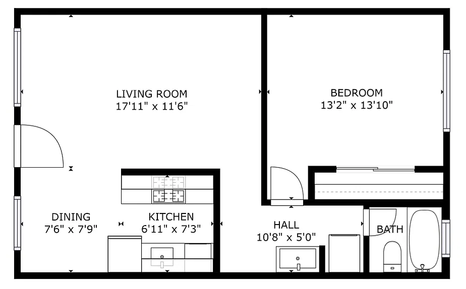 Floor plan 1X1
