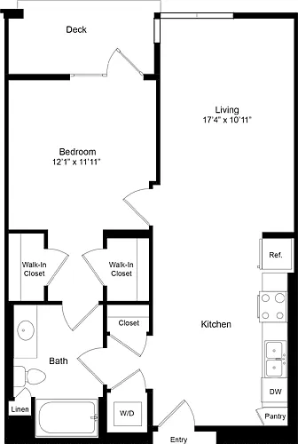 Floor plan One Bedroom H