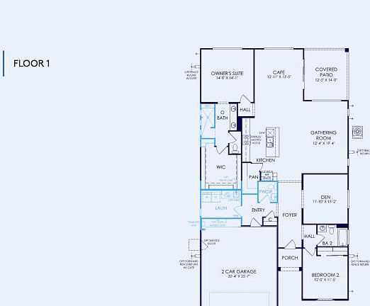 Tifton Walk Floor Plan, Quick Move-In Home, Floor 1