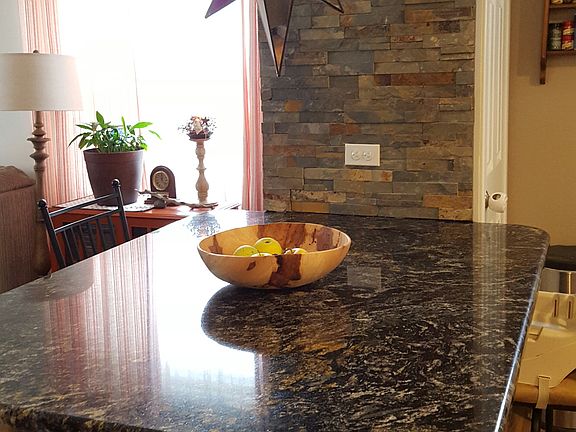 Exotic granite dining area
