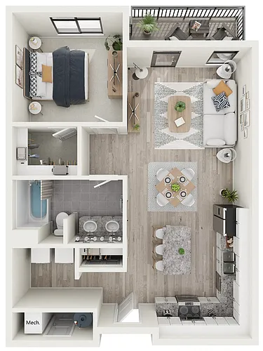 Floor plan Cottonwood - Stacked Flat