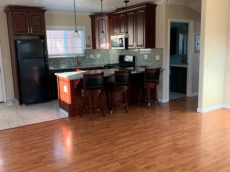 Open kitchen and living room
