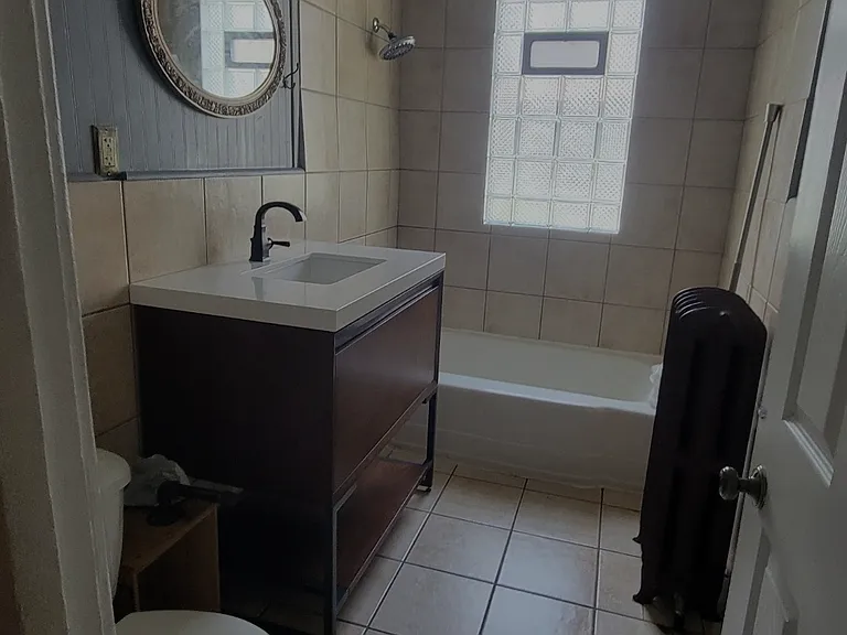 Glass block in the shower
