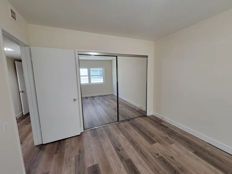 Bedroom mirrored closet doors