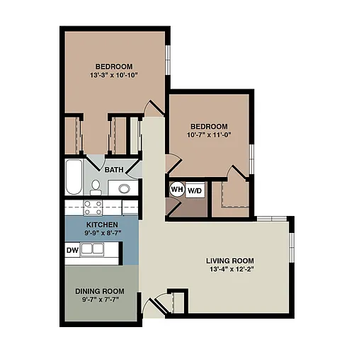 Floor plan Remodel 2 Bedroom