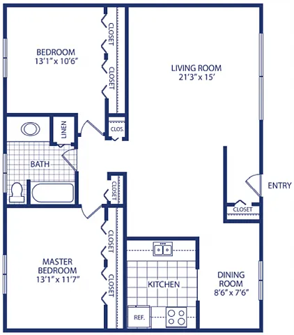 Floor plan Two Bedroom