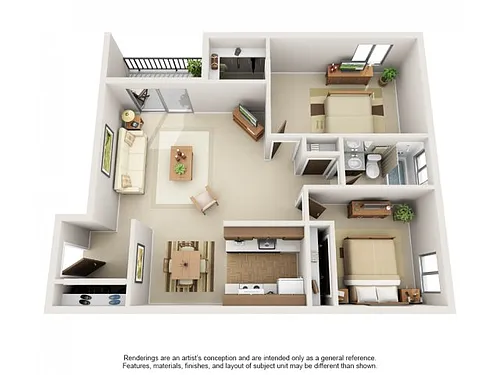 Floor plan 2 Bedroom