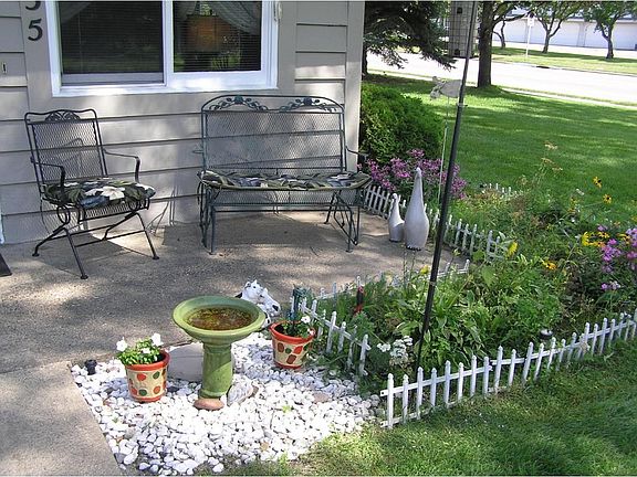 Cool spot to relax. Patio right out front door
