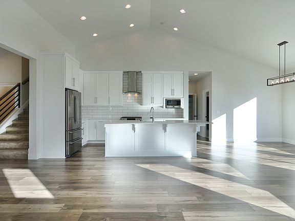 Kitchen from great room Note that these photos are from another home that we built.
