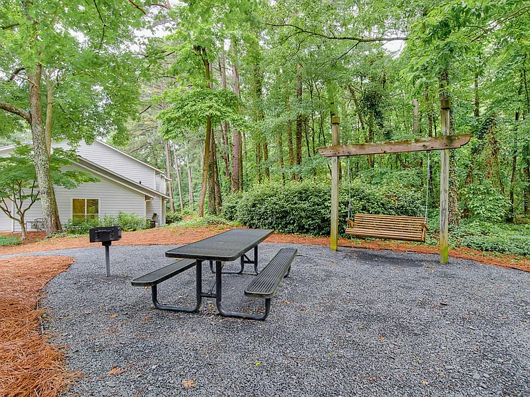 Picnic area nestled in nature