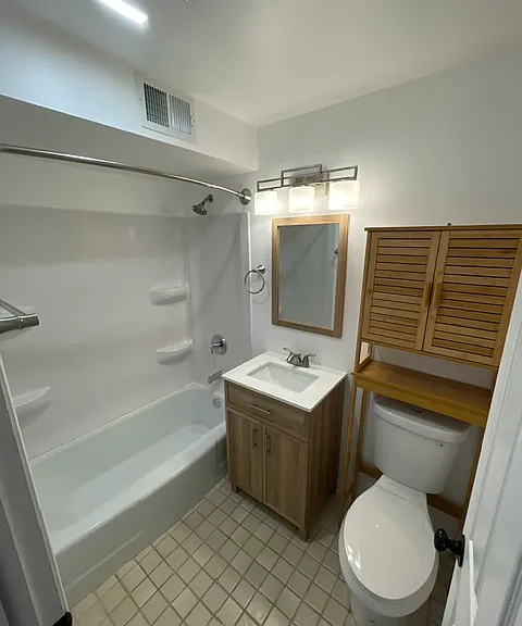 Updated bathroom with clean modern finishes