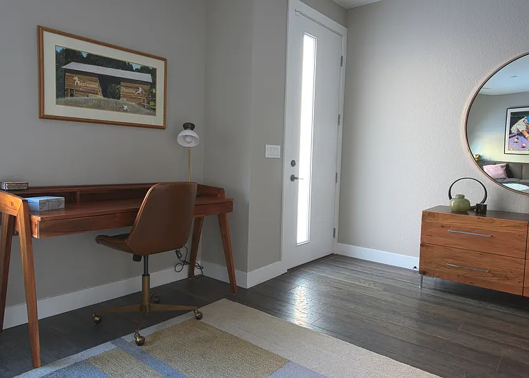 In Flex Room looking towards front door to enter property.