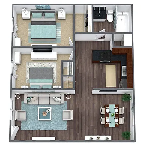Floor plan Two Bedroom
