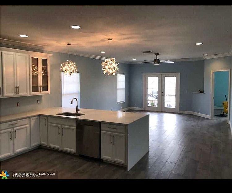 Kitchen view to living room 