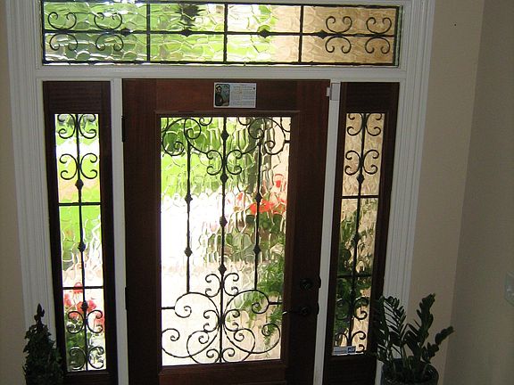 View of beautiful entry door