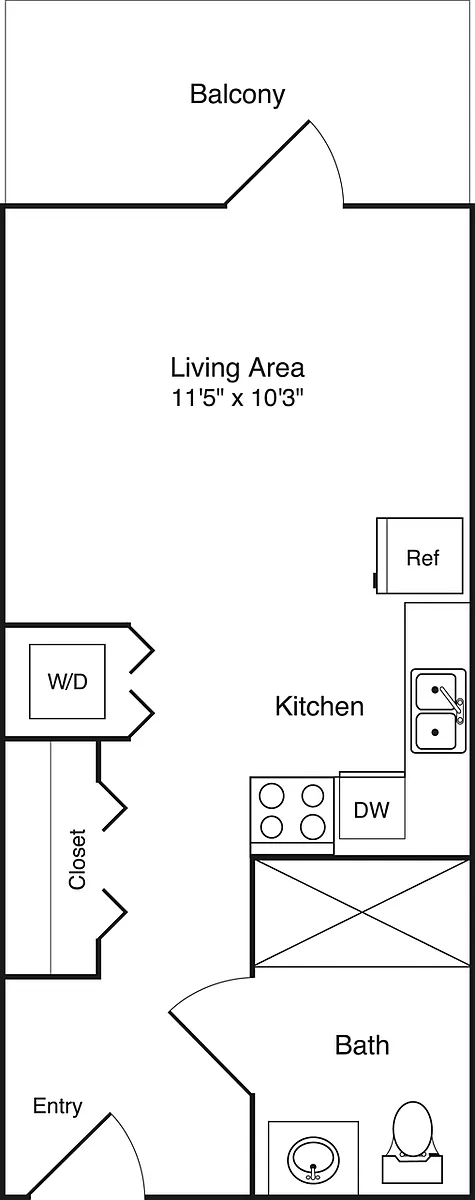 Floor plan Studio A