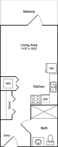 Floor plan Studio A