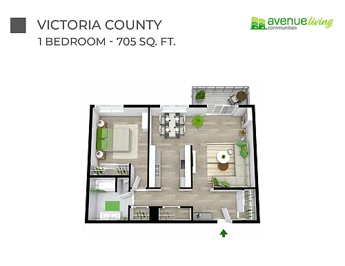 Floor plan - 1 Bedroom