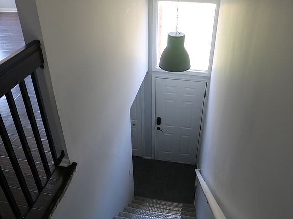 Looking down steps to front 