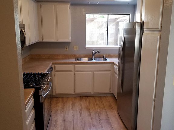 Freshly painted cabinets