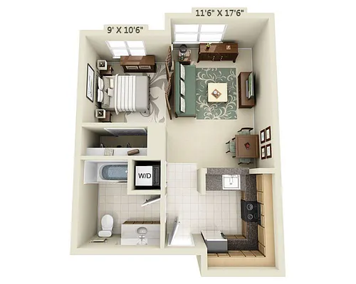 Floor plan Olive (P3 E1A)