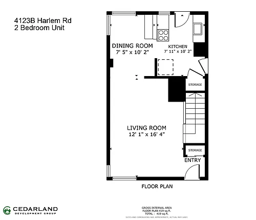 Floor plan 2 Bedroom B