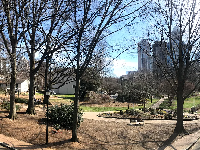 Full view of Fourth Ward Park + skyline!