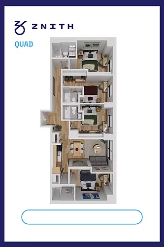 Floor plan 4 Bed, 4 Bath