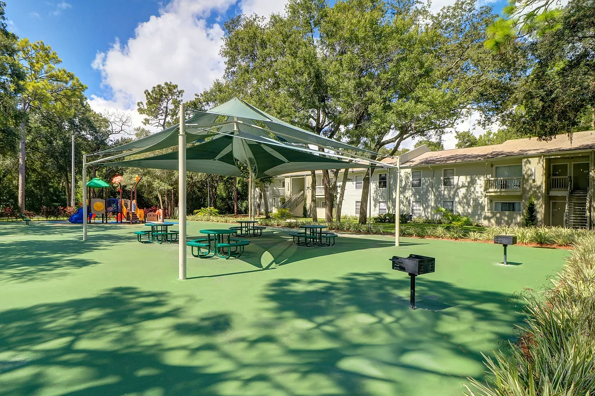 Shaded Picnic Area - The Grove Apartments