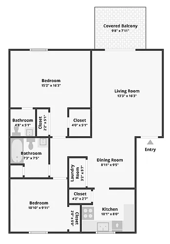 Floor plan 2X15
