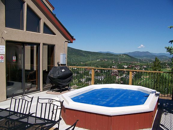 down valley from outdoor spa