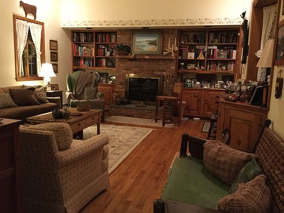 Family room with fireplace