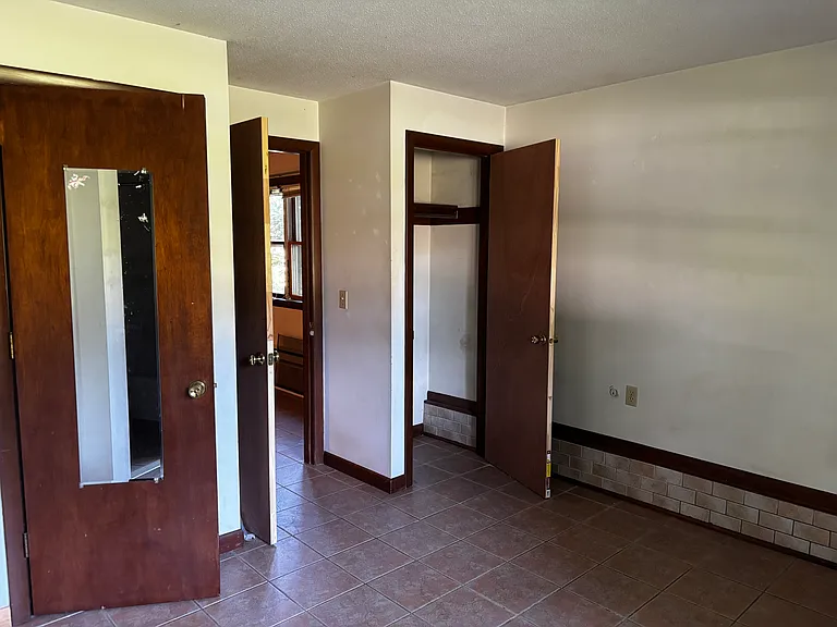 Double closets in bedroom