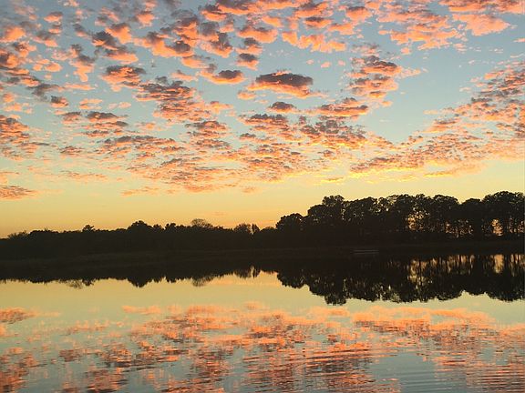 sunset over the pond
