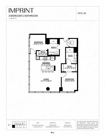Floor plan Two Bedroom F