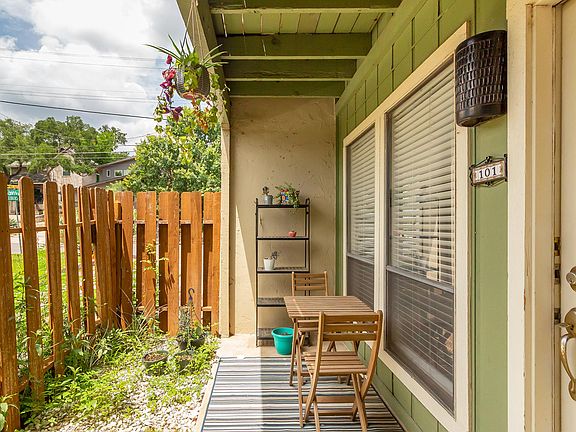 private patio outside front door