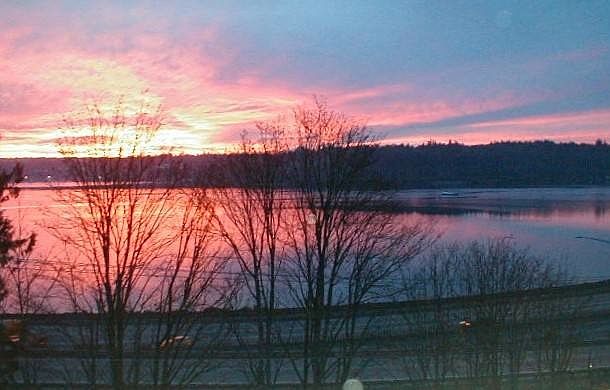 Sunrise from deck