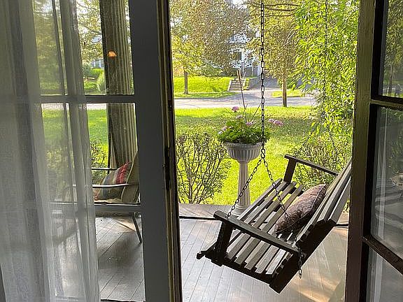 French door to front porch
