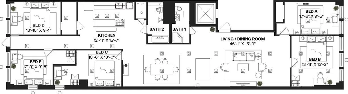 Queen bedroom in 5 bed/2 bath home in Chelsea #335 B — Photo 1