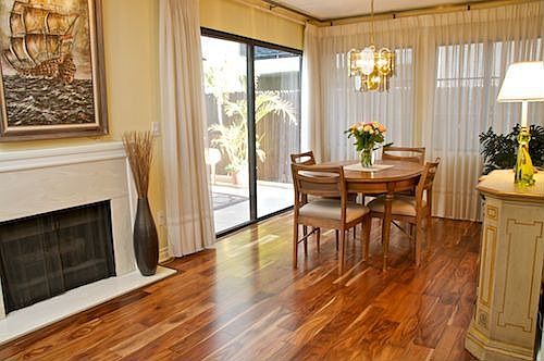 Dining Area with sliding door to private patio