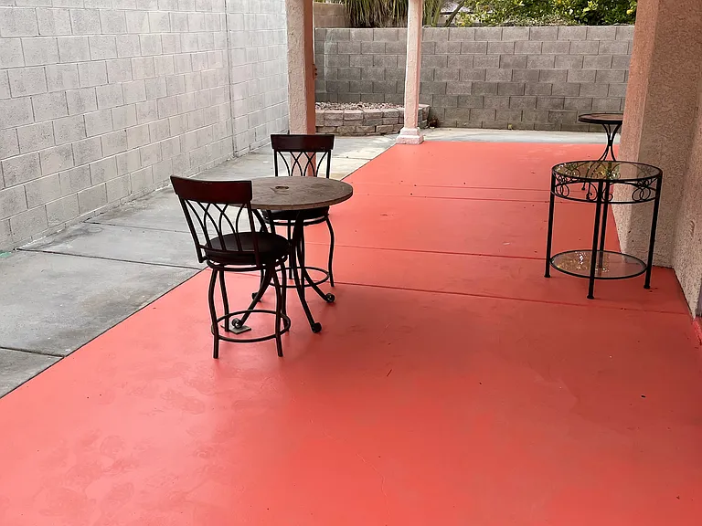 Back covered patio