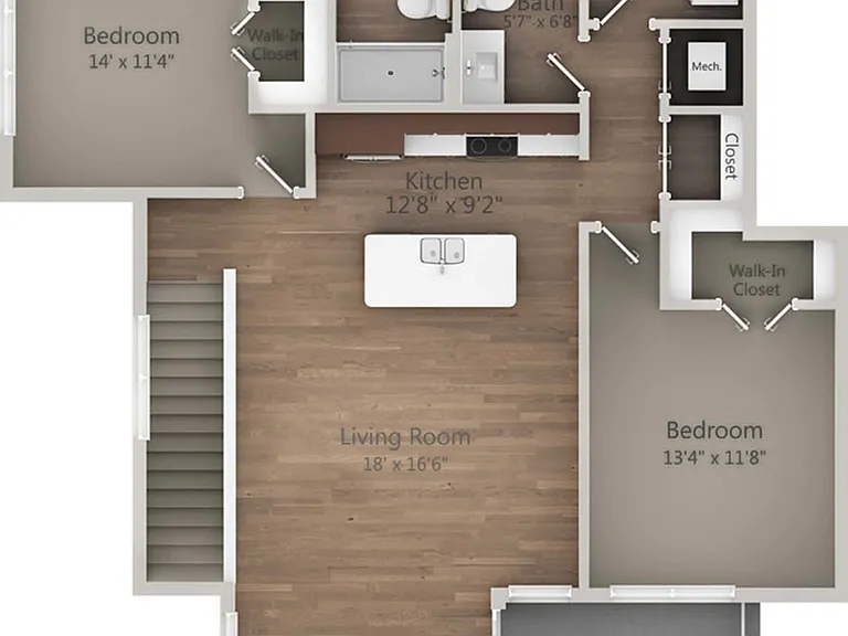 Floor Plan 2J | Seasons at Orchard Hills | Apartments in Oak Creek, WI Floor Plan 2J | Seasons at Orchard Hills | Apartments in Oak Creek, WI